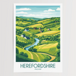Herefordshire Modern Travel Poster