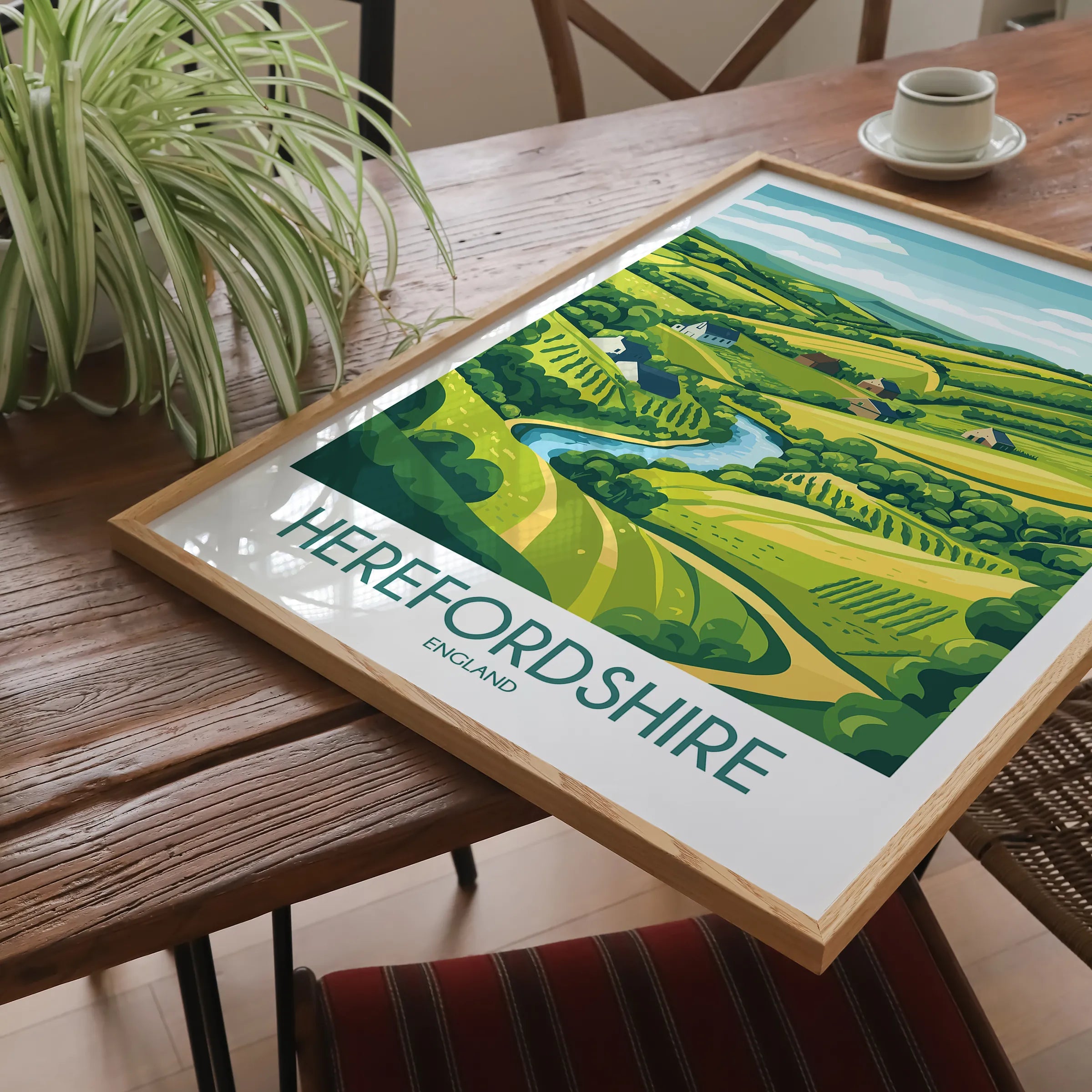 Herefordshire Retro Travel Illustration