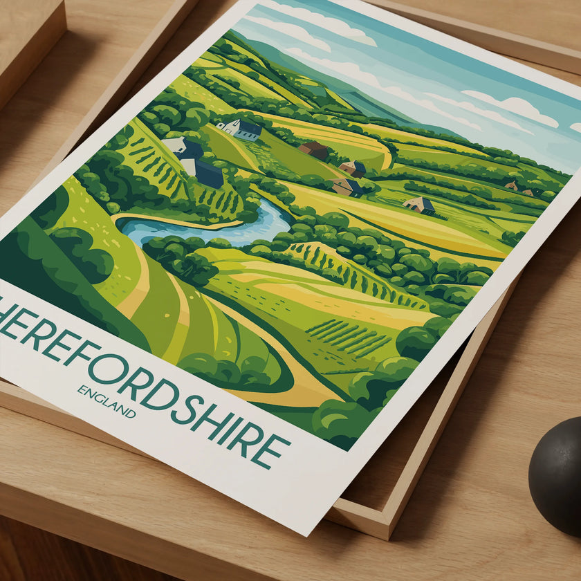 Herefordshire Souvenir Poster Print