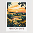 Herefordshire Souvenir Poster Print