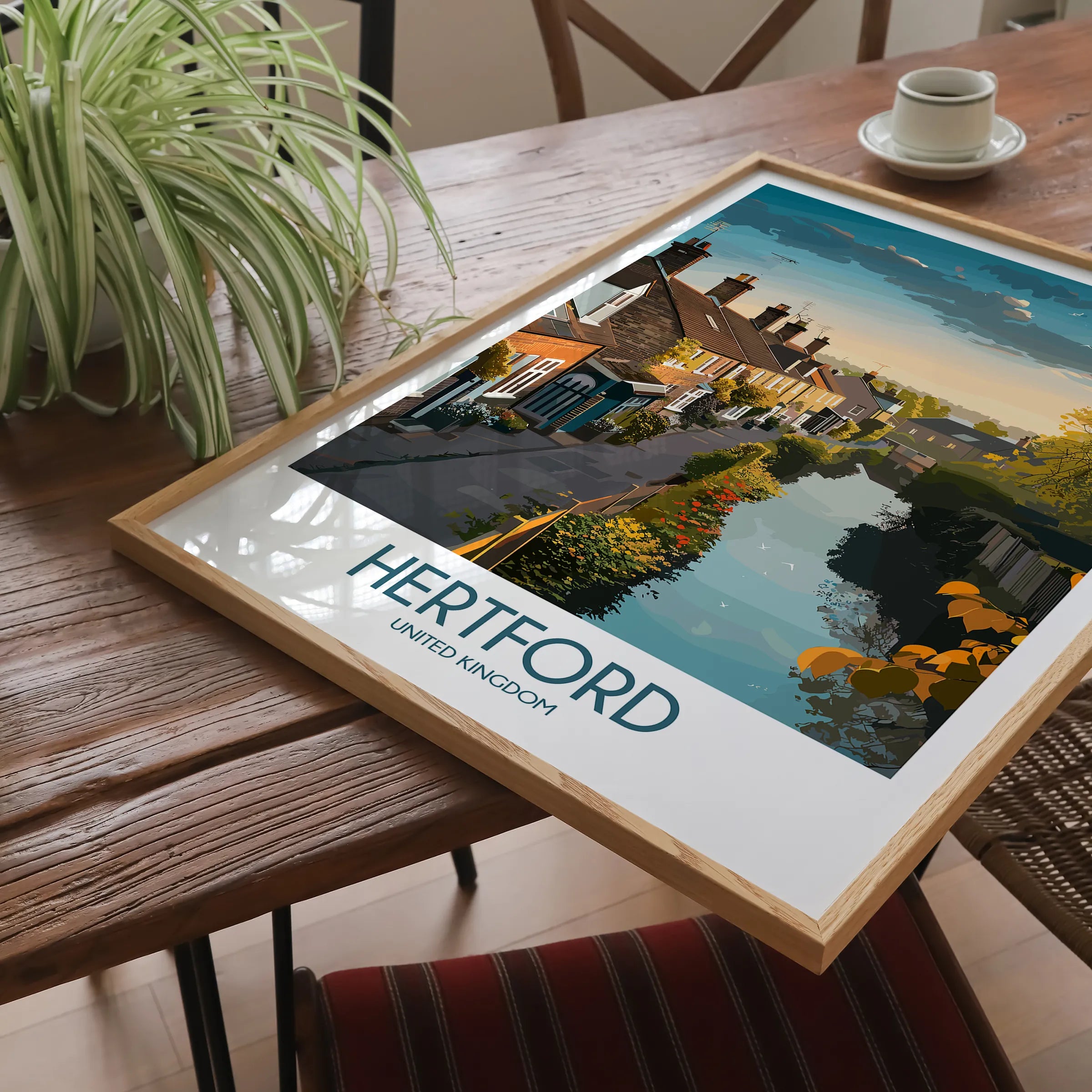 Hertford Modern Travel Poster