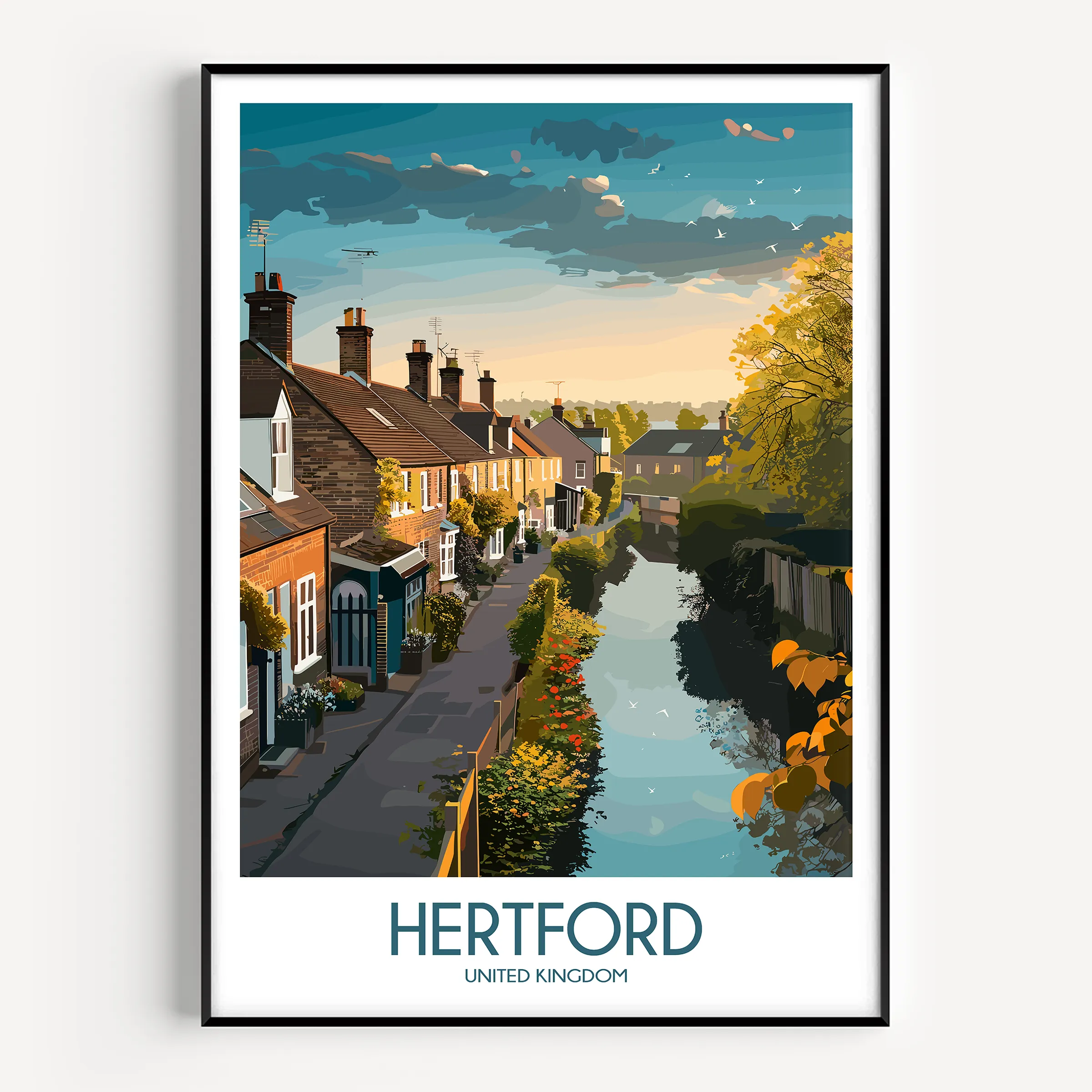 Hertford Vintage Style Print