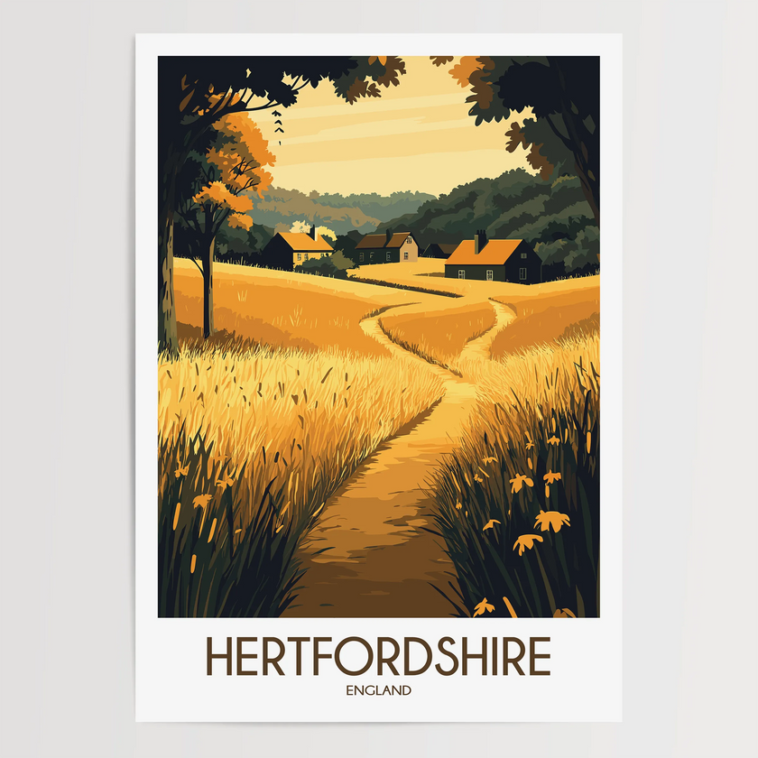 Hertfordshire Destination Art Gift