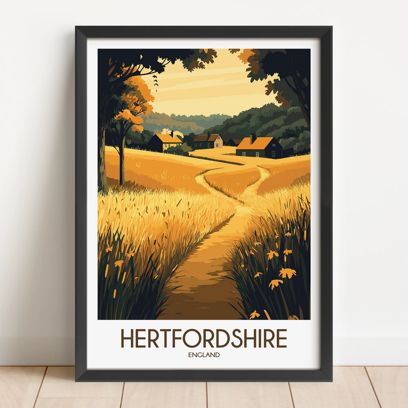 Hertfordshire Minimalist Wall Art