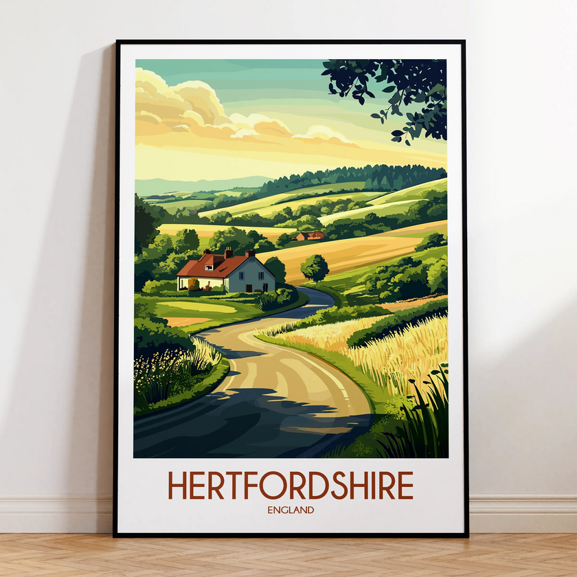 Hertfordshire Minimalist Wall Art