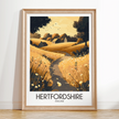 Hertfordshire Retro Travel Illustration