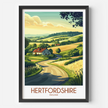 Hertfordshire Souvenir Poster Print