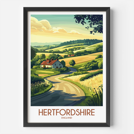 Hertfordshire Souvenir Poster Print
