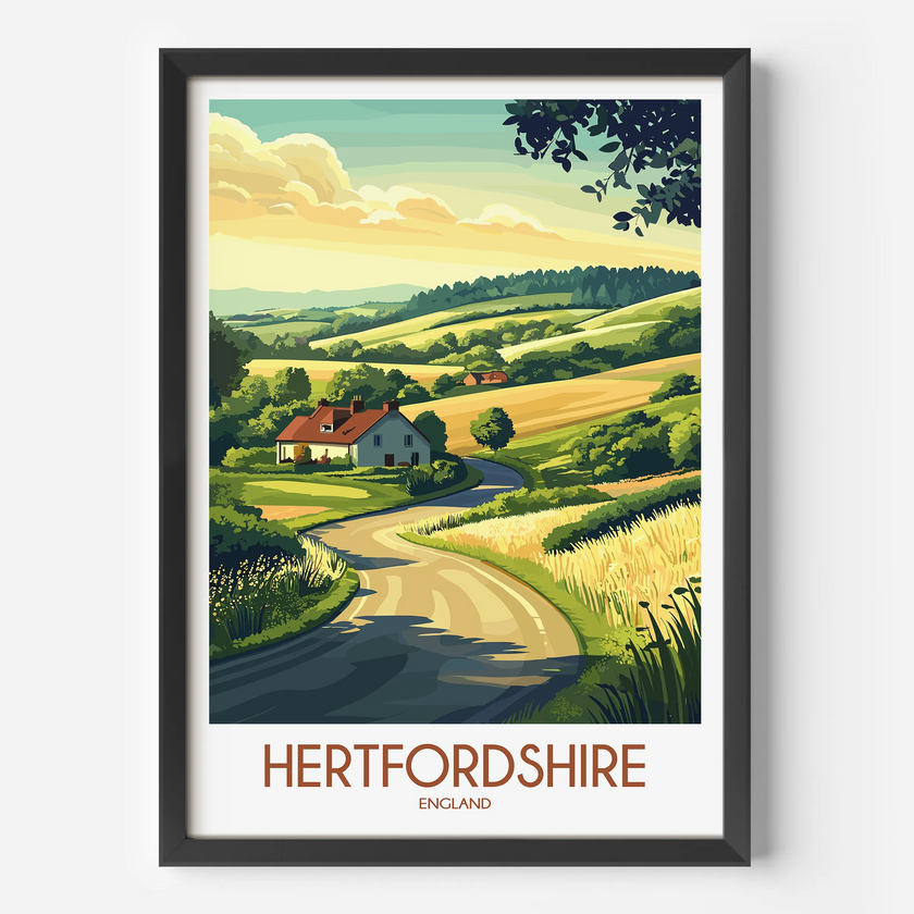 Hertfordshire Souvenir Poster Print