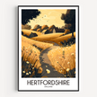 Hertfordshire Souvenir Poster Print