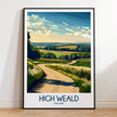 High Weald Modern Travel Poster