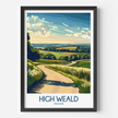 High Weald Retro Travel Illustration
