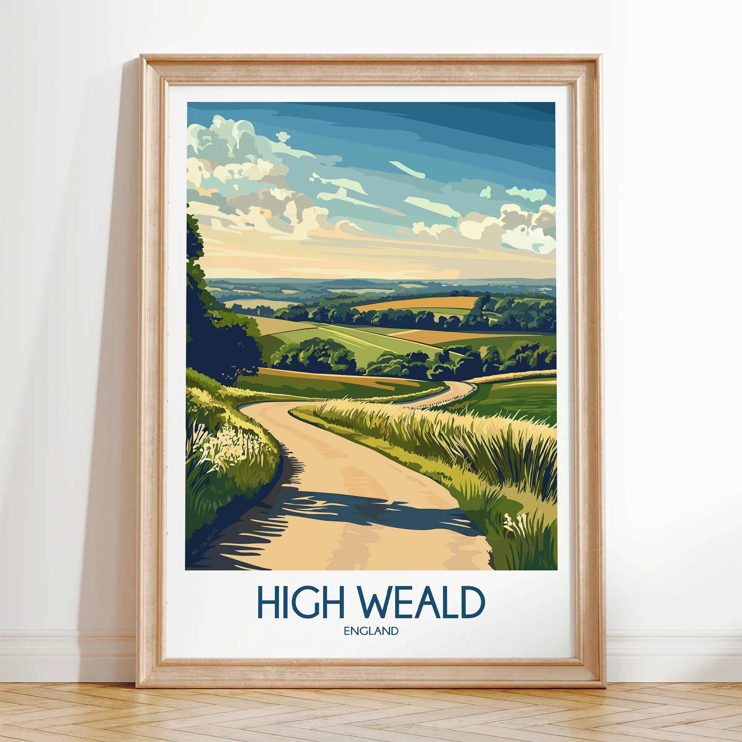High Weald Vintage Style Print