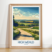 High Weald Vintage Style Print