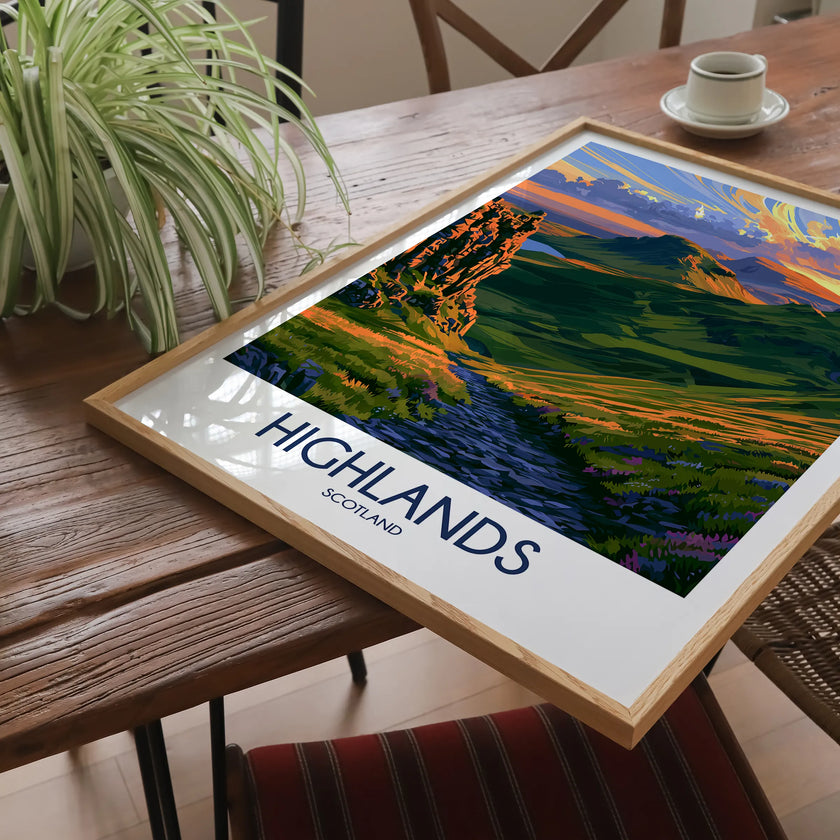 Highlands Modern Travel Poster