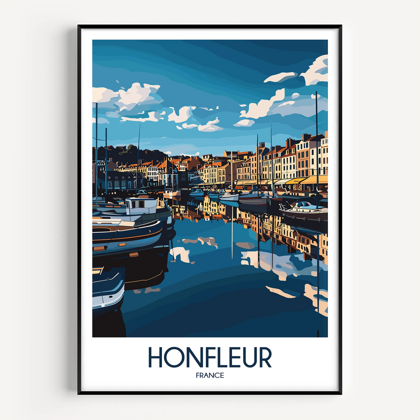 Honfleur Modern Travel Poster