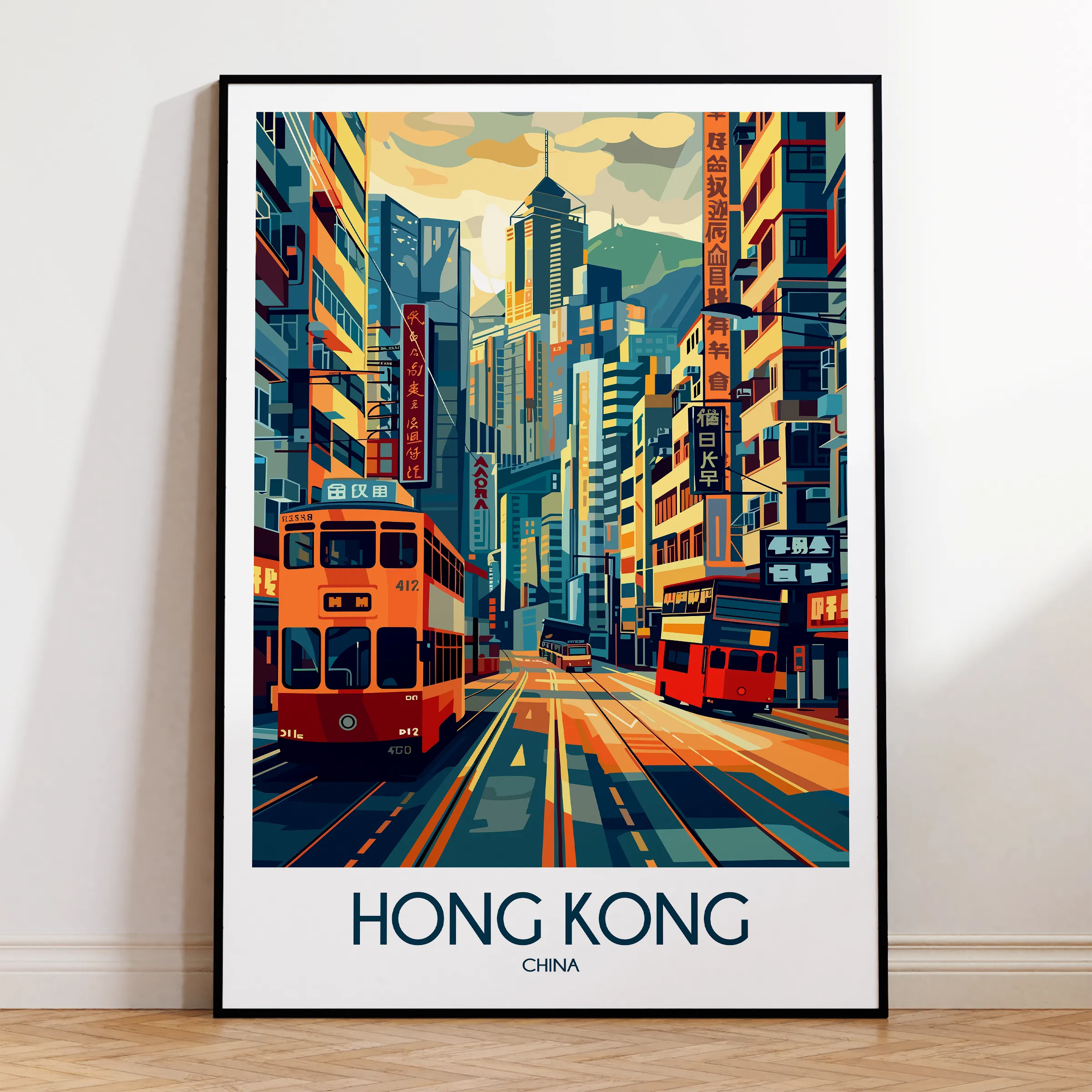 Hong Kong Minimalist Wall Art