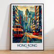 Hong Kong Modern Travel Poster