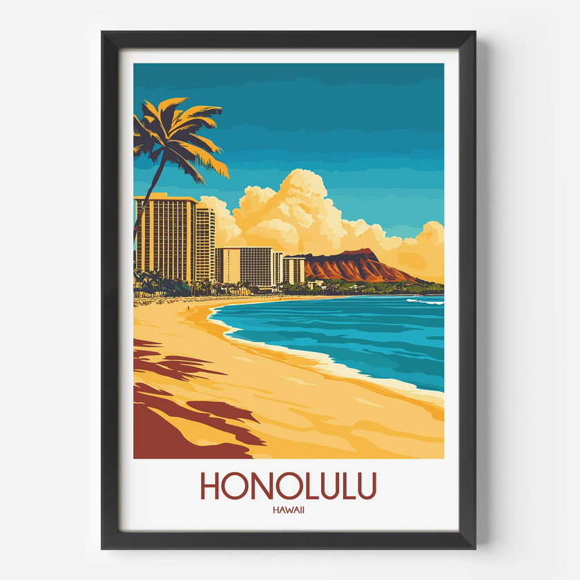 Honolulu Destination Art Gift