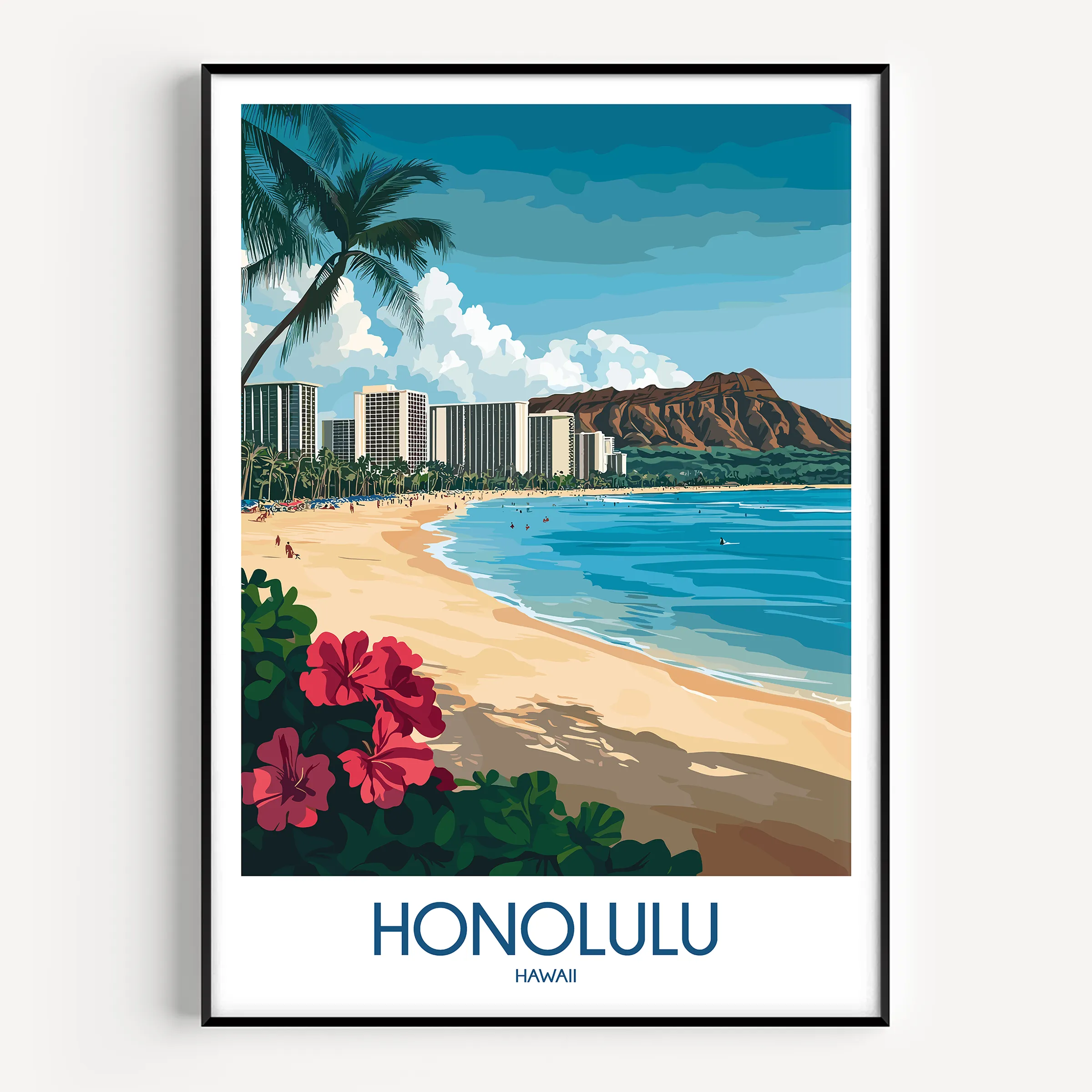 Honolulu Destination Art Gift