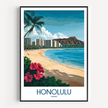 Honolulu Destination Art Gift