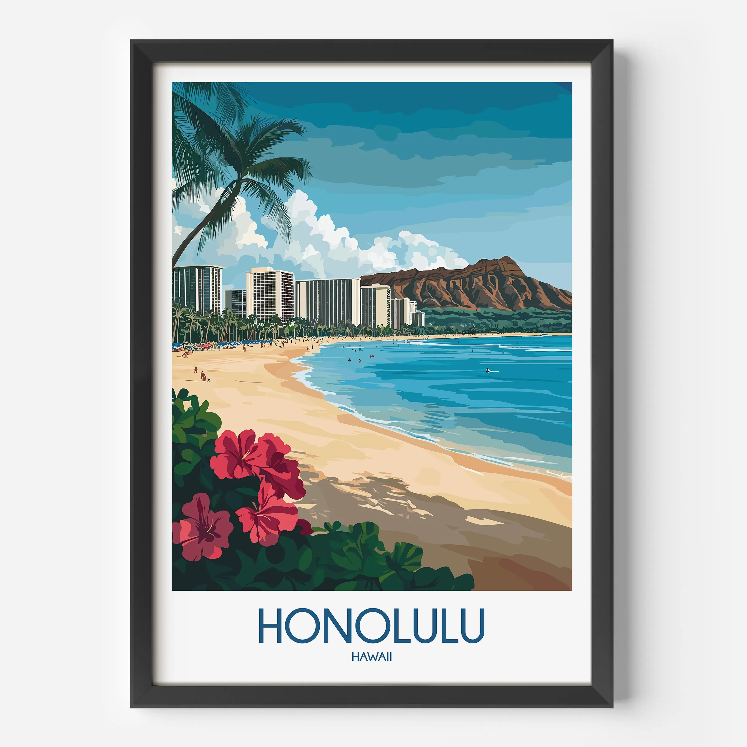 Honolulu Minimalist Wall Art
