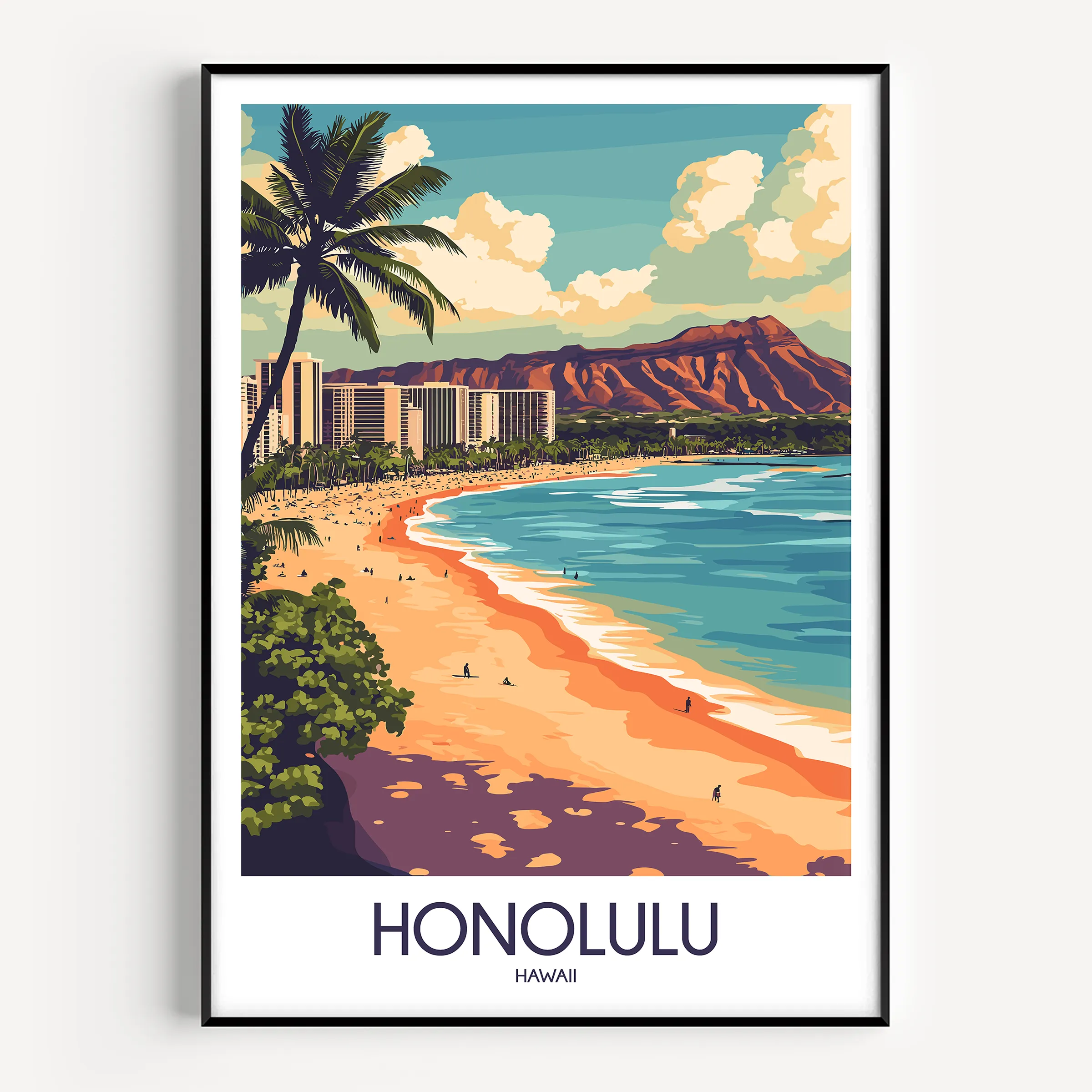 Honolulu Minimalist Wall Art