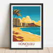 Honolulu Modern Travel Poster