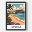Honolulu Scenic Landscape Art