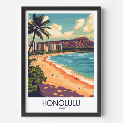 Honolulu Scenic Landscape Art