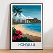 Honolulu Scenic Landscape Art