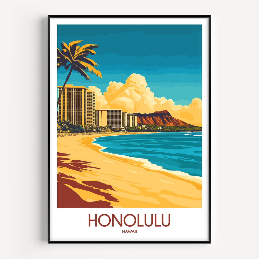 Honolulu Scenic Landscape Art
