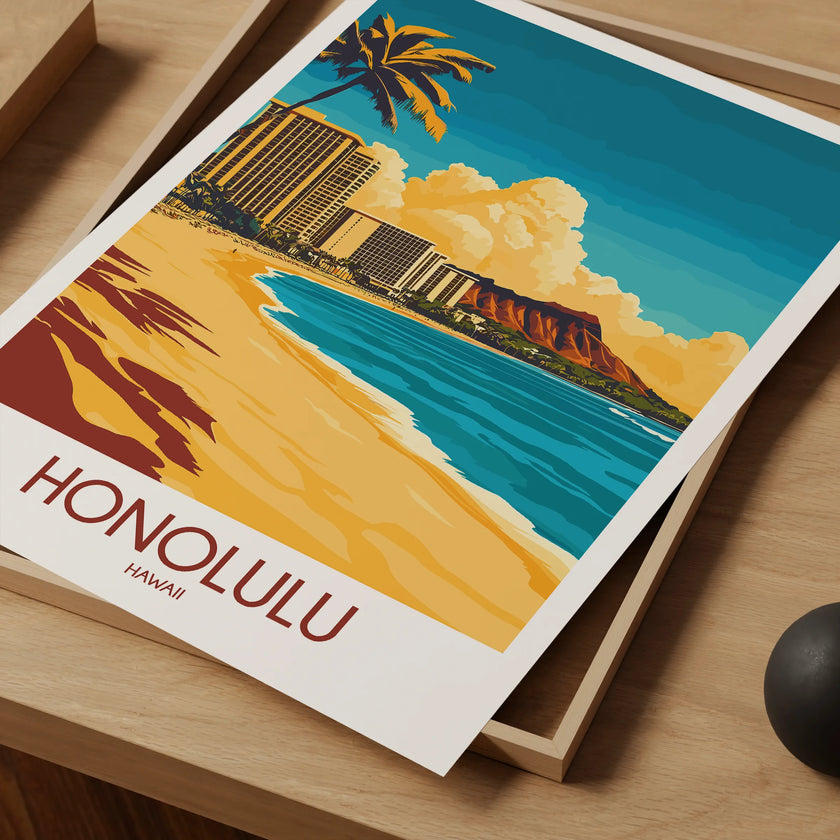Honolulu Souvenir Poster Print