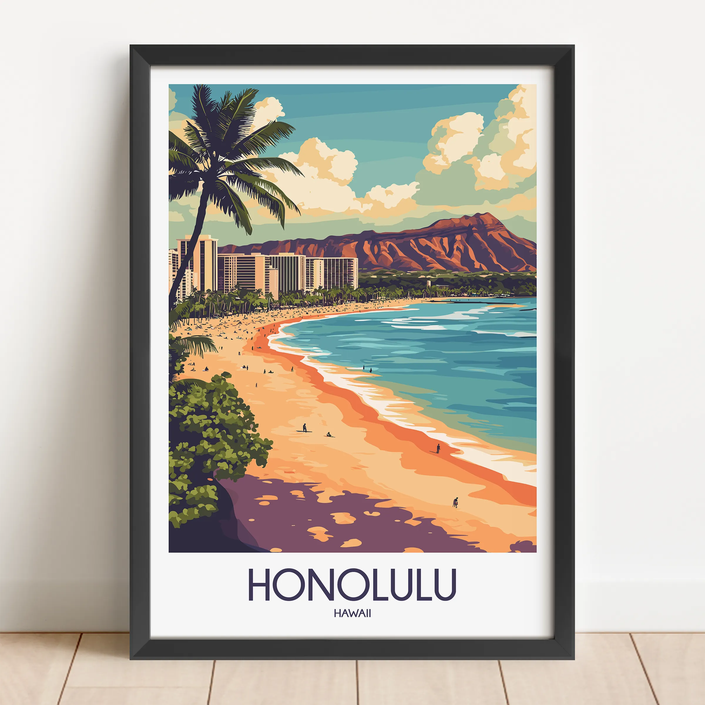 Honolulu Souvenir Poster Print