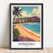 Honolulu Souvenir Poster Print