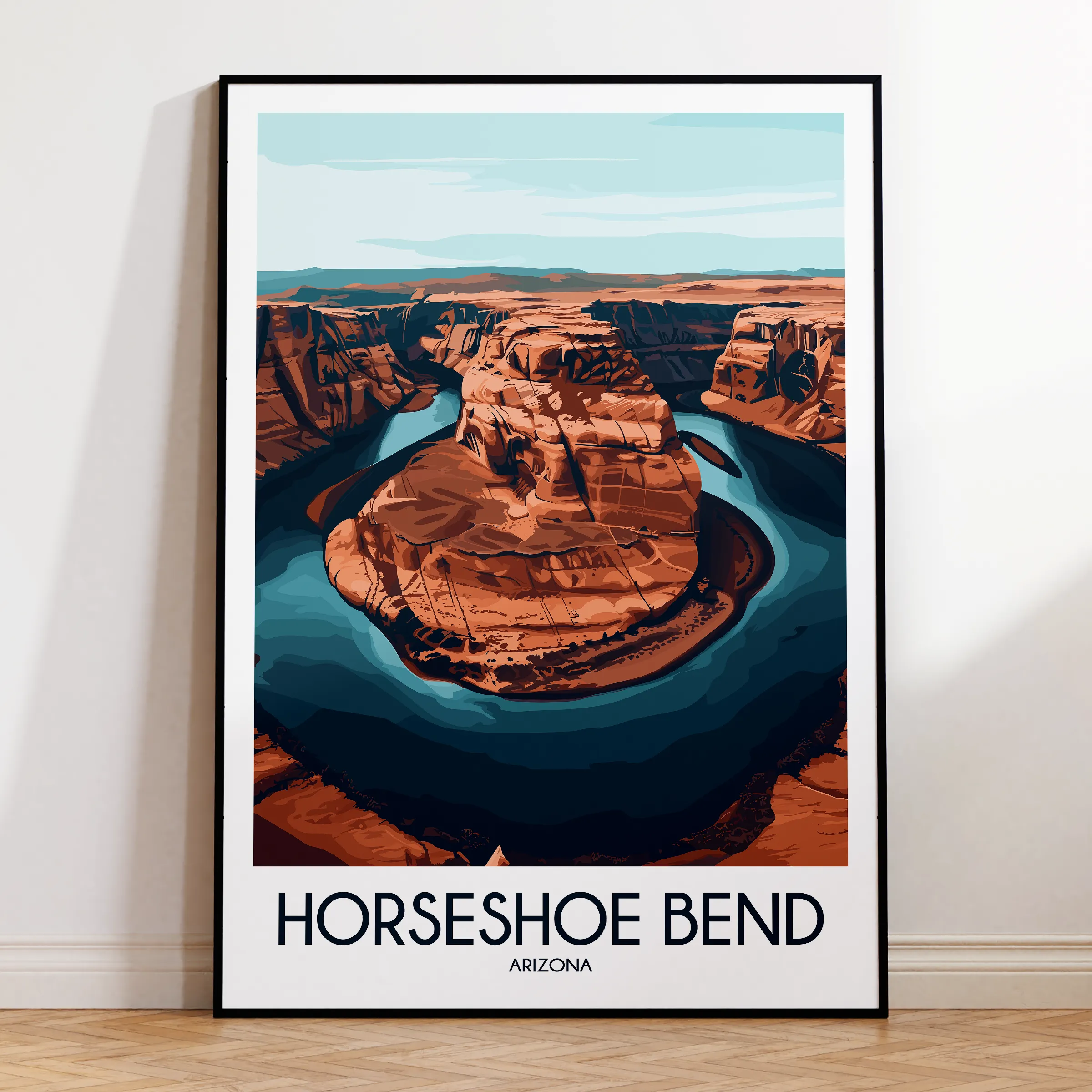 Horseshoe Bend Minimalist Wall Art