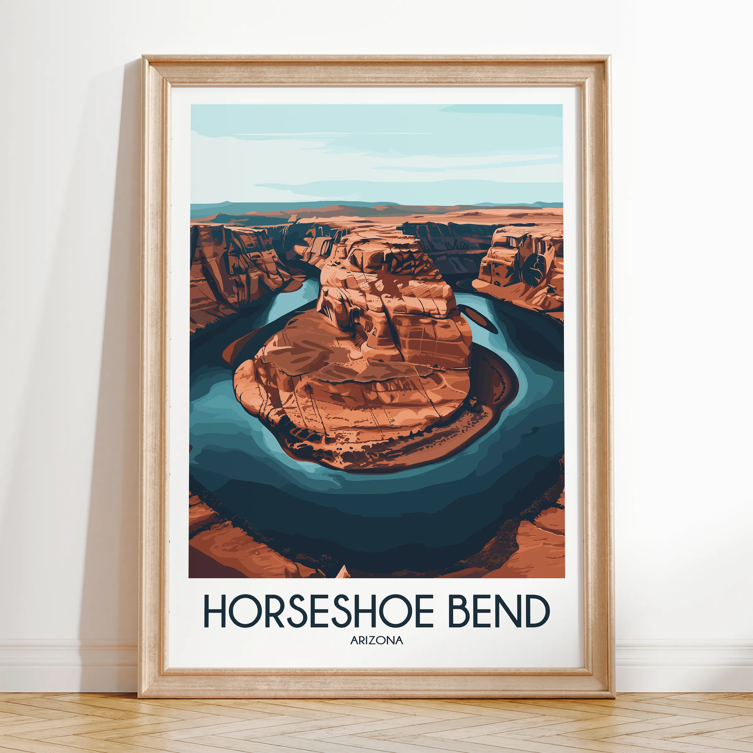 Horseshoe Bend Scenic Landscape Art