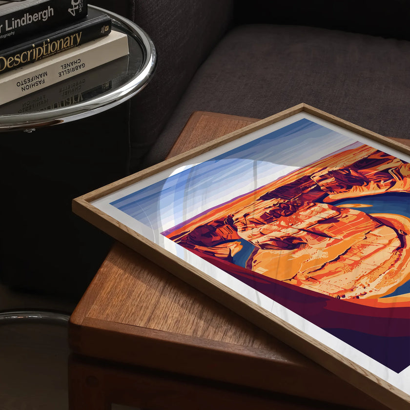 Horseshoe Bend Vintage Style Print