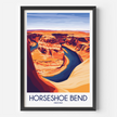 Horseshoe Bend Vintage Style Print