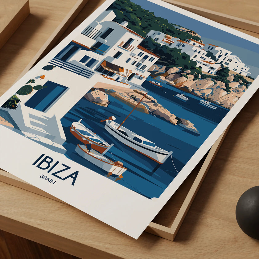 Ibiza Modern Travel Poster