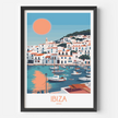 Ibiza Modern Travel Poster