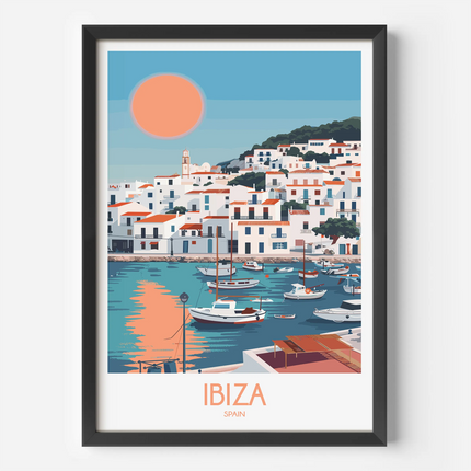Ibiza Modern Travel Poster