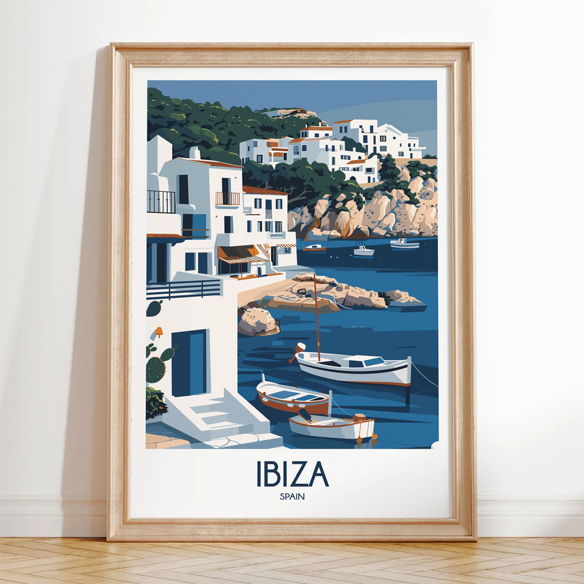 Ibiza Retro Travel Illustration