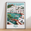 Ibiza Retro Travel Illustration