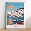 Ibiza Retro Travel Illustration