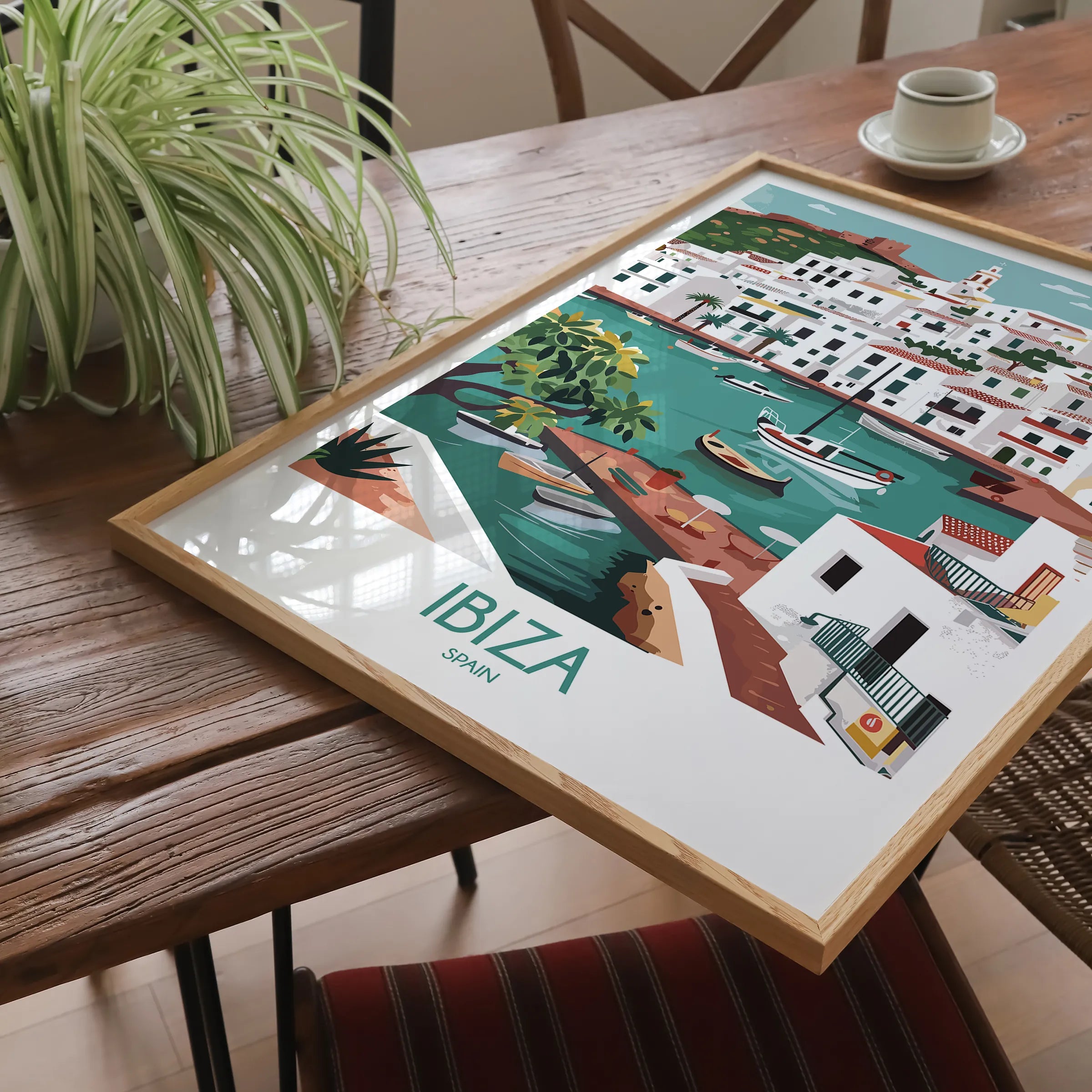 Ibiza Vintage Style Print