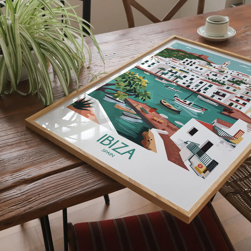 Ibiza Vintage Style Print