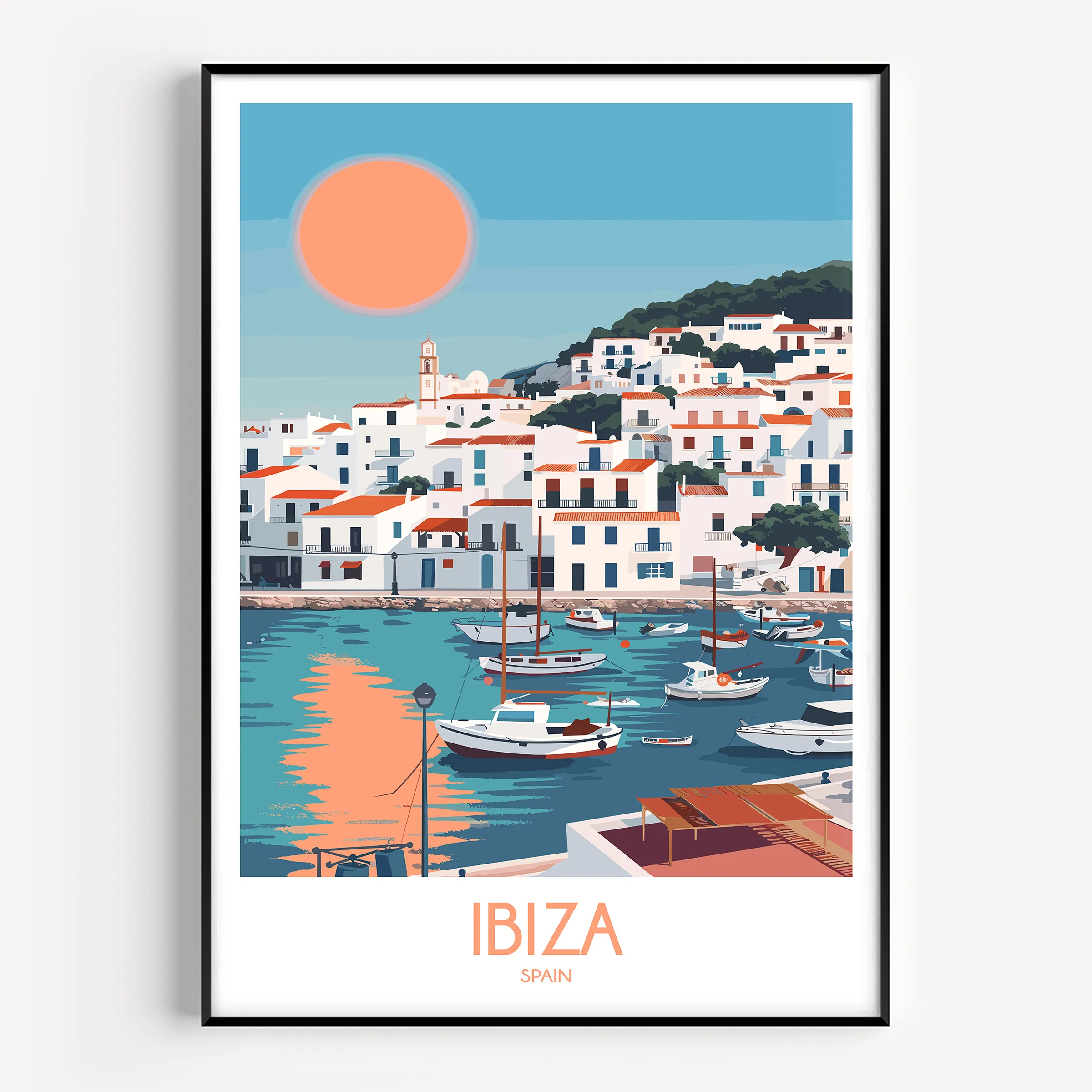 Ibiza Vintage Style Print