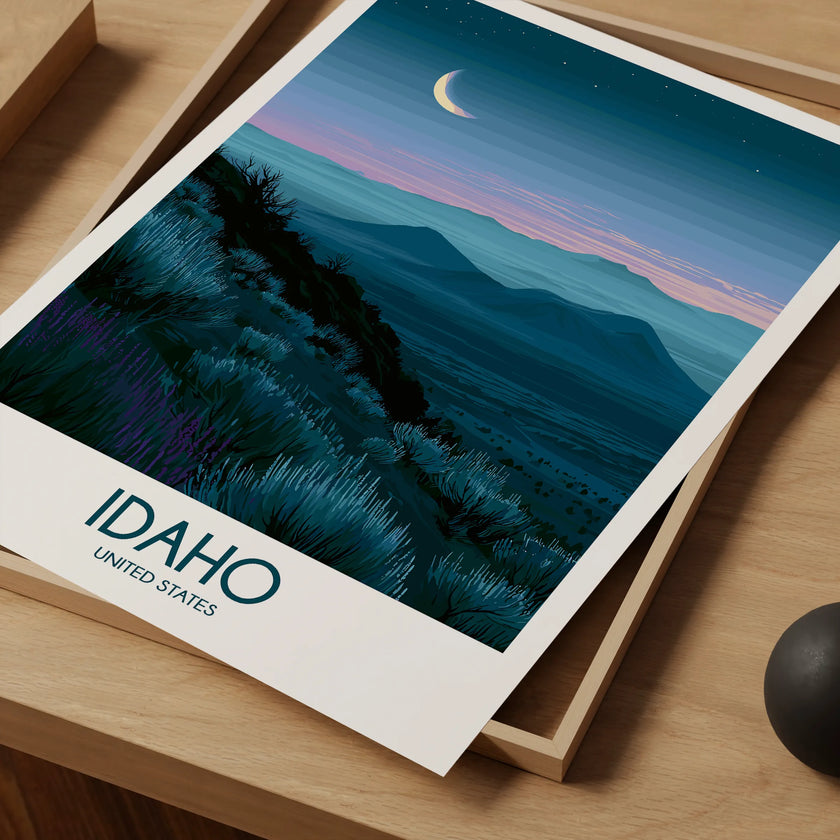 Idaho Modern Travel Poster