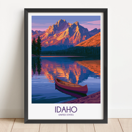 Idaho Modern Travel Poster